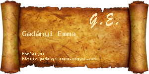Gadányi Emma névjegykártya
